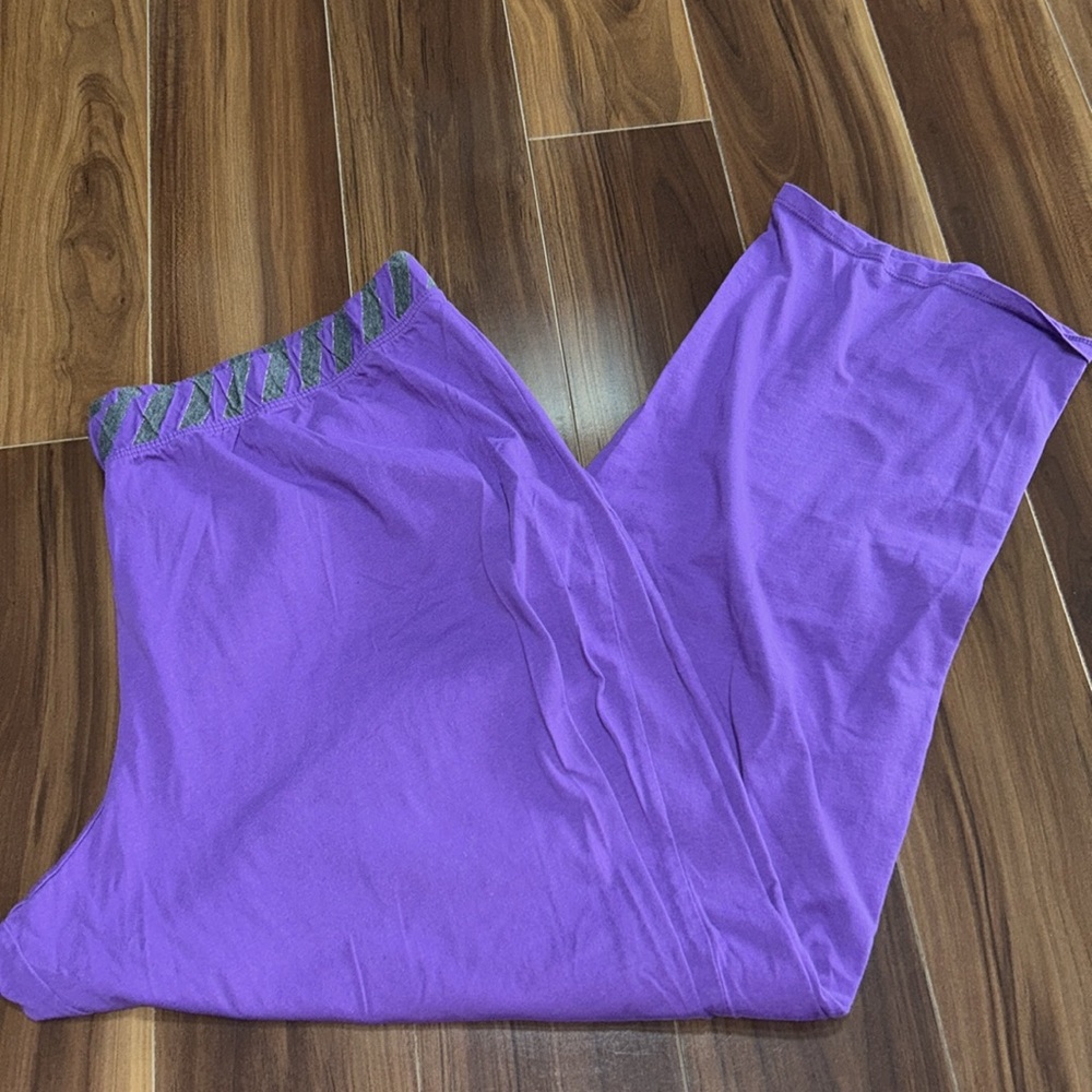Size 2X 18/20 Cacique 100% cotton pajama pants purple sleep